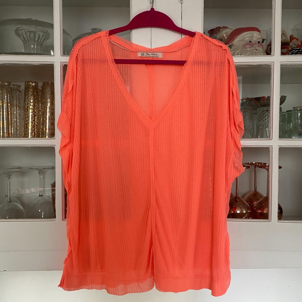 We The Free Neon Ribbed Top